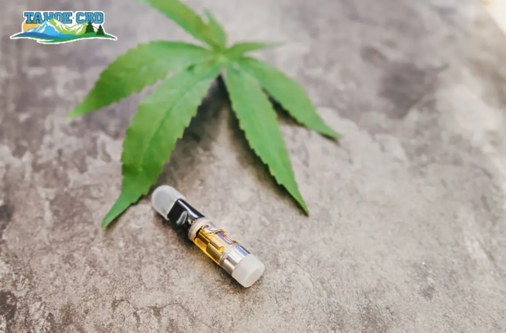 Peaceful moment—“A person experiencing quick relief from CBD vape and looking relaxed”