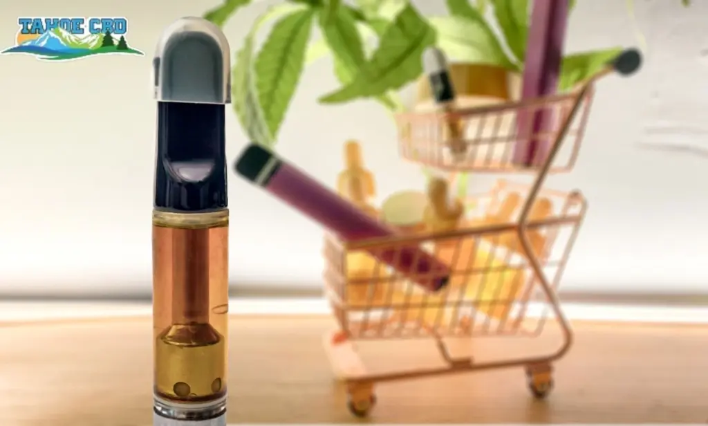 Vape and box—“CBD vape starter kit for beginners by Tahoe CBD”