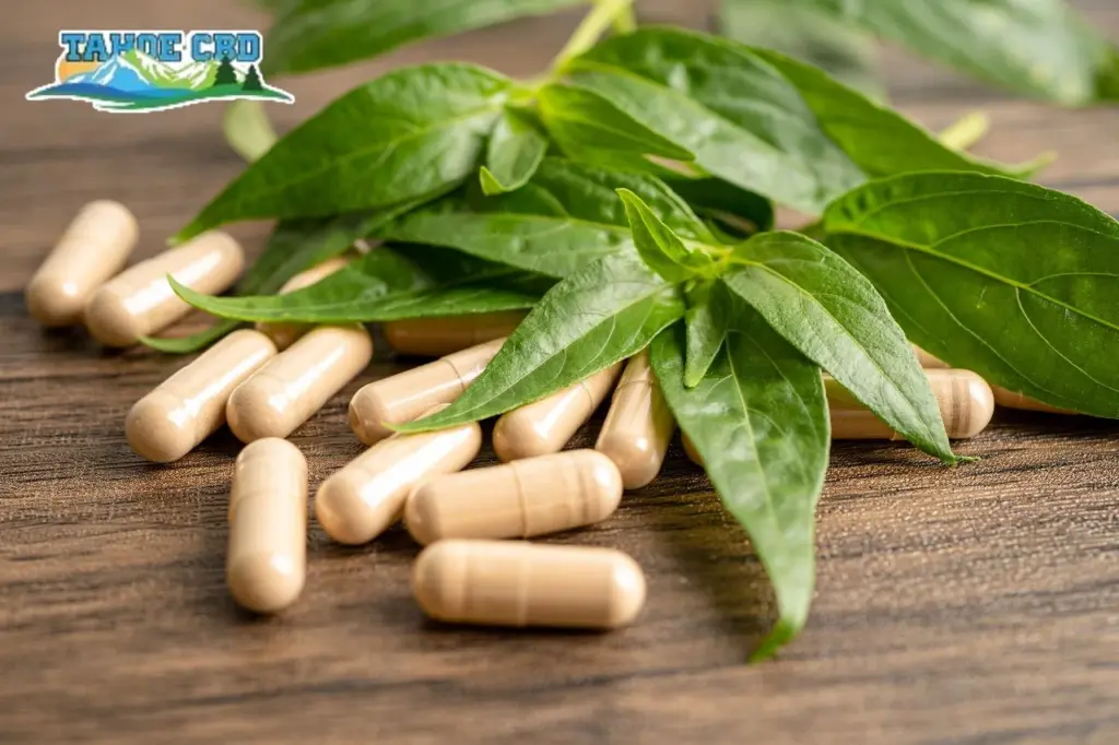 “Capsules for daily support” – Tahoe CBD bottle close-up